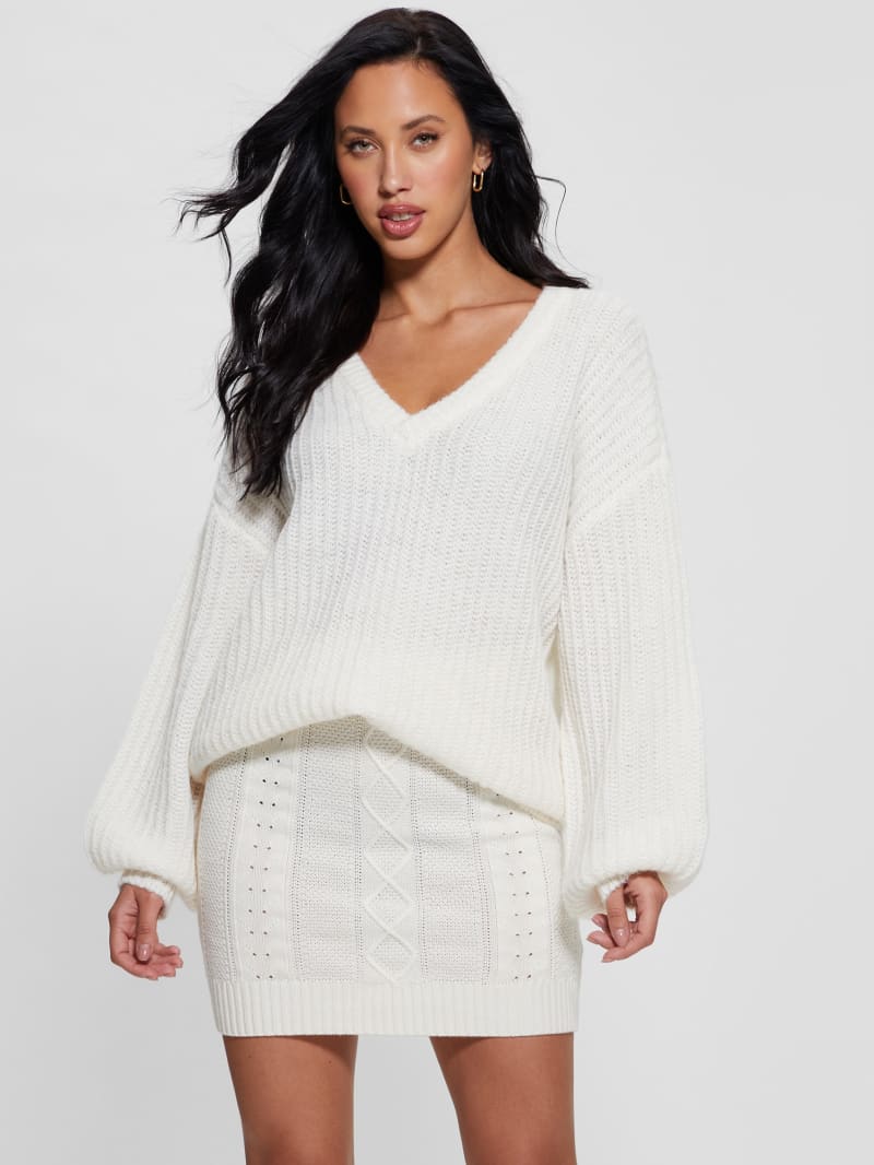 Guess Nara Wool-Blend Sweater - Dove White