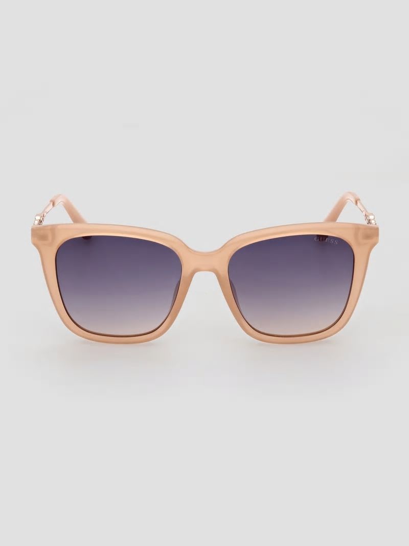 Guess Plastic Square G Sunglasses - Blush