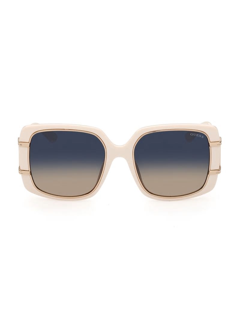 Guess Oversized Square Sunglasses - White