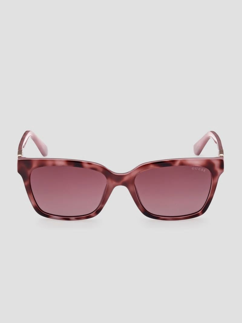 Guess Square Plastic Sunglasses - Purple